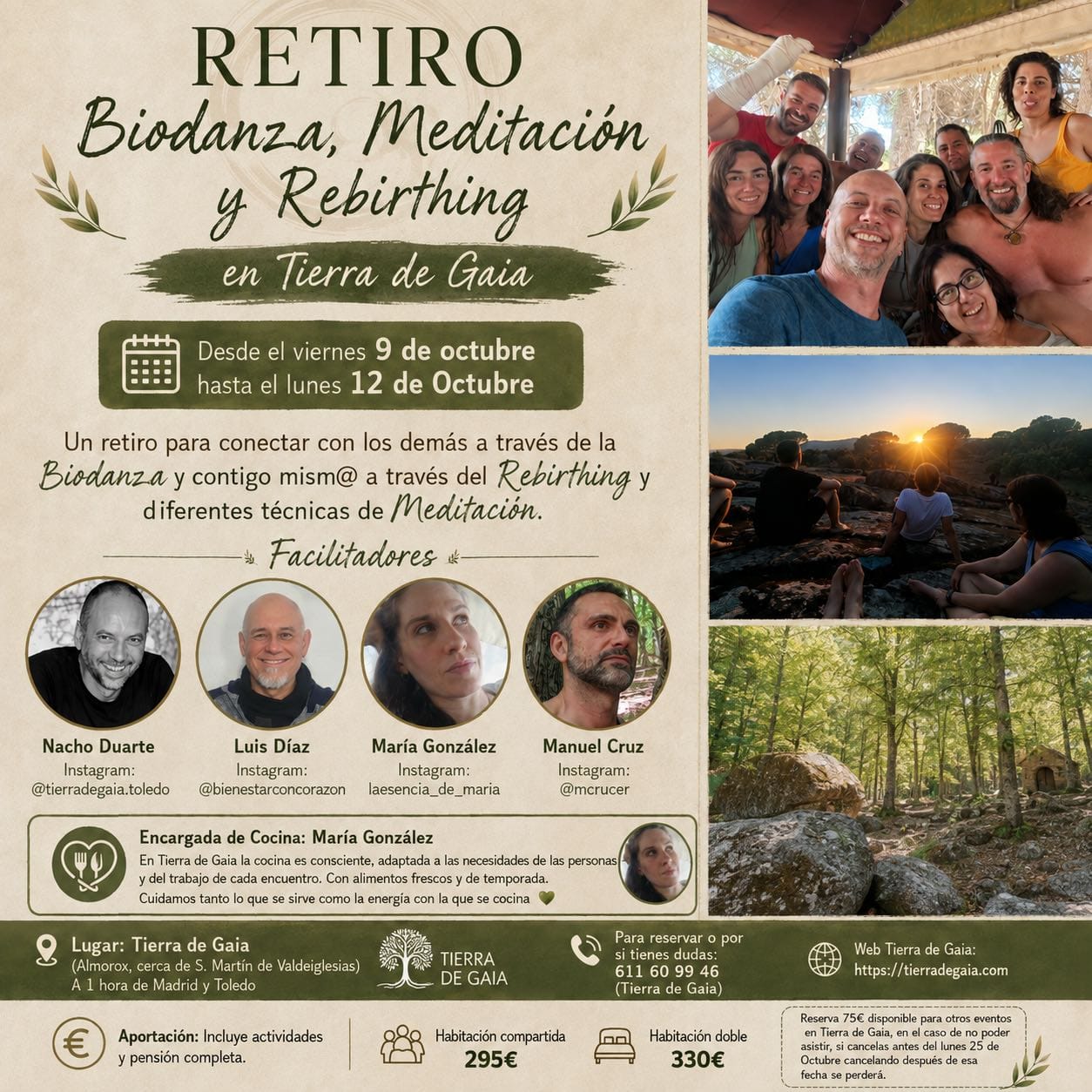 Retiro meditacion biodanza y rebirthing